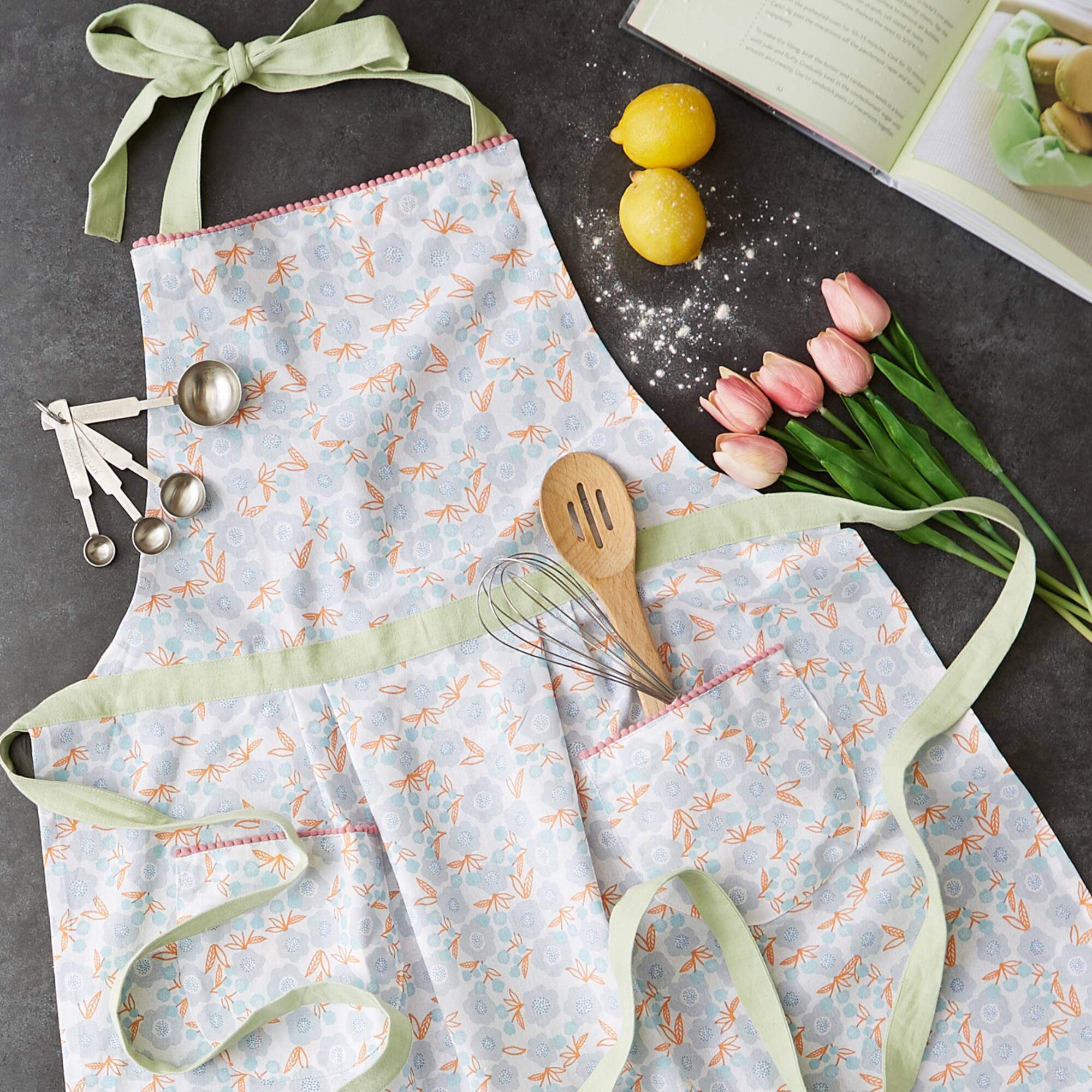 Blue Blossom Printed Apron